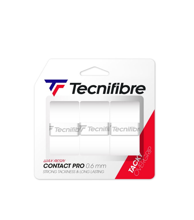 Tecnifibre Overgrip Contact Pro 0.6mm (Griffigkeit) weiss 3er
